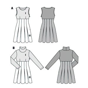 خرید آنلاین الگو خیاطی پیراهن زنانه بوردا استایل کد 6594 سایز 32 تا 42 متد مولر