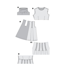 خرید اینترنتی الگو خیاطی پیراهن زنانه بوردا استایل کد 6594 سایز 32 تا 42 متد مولر