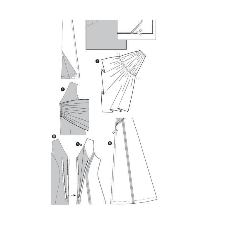 الگوی خیاطی پیراهن مجلسی زنانه بوردا استایل کد 7152 سایز 36 تا 48 متد مولر