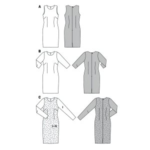 فروش اینترنتی الگو خیاطی پیراهن مجلسی زنانه بوردا استایل کد 6890 سایز 34 تا 46 متد مولر