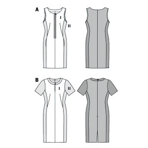 خرید آنلاین الگو خیاطی پیراهن زنانه بوردا استایل کد 6642 سایز 34 تا 44 متد مولر