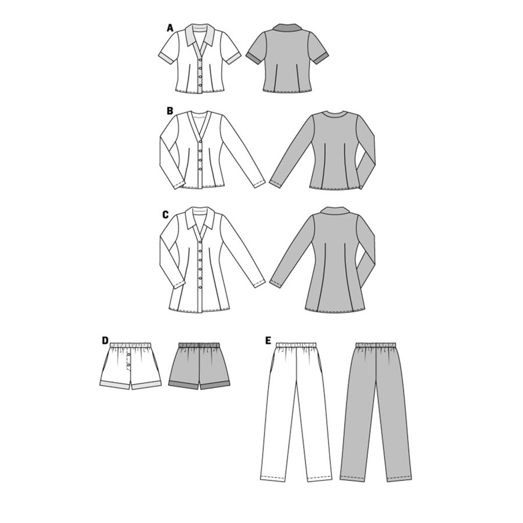 فروش اینترنتی الگوی خیاطی ست لباس راحتی زنانه بوردا استایل کد 6742 سایز 34 تا 44 متد مولر