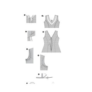 خرید آنلاین الگو خیاطی پیراهن مجلسی زنانه بوردا استایل کد 6711 سایز 44 تا 58 متد مولر