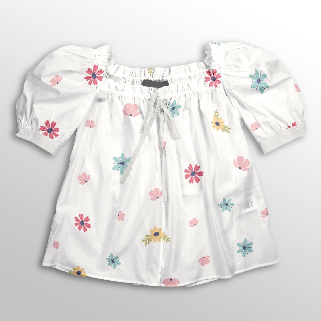 خرید اینترنتی  پارچه لباس پارچه باما مدل کرپ بوگاتی طرح گل ریز رنگی کد 6011265