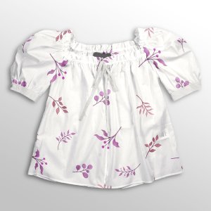 خرید اینترنتی پارچه لباس پارچه باما مدل کرپ بوگاتی طرح برگ مینیمال کد 6011313