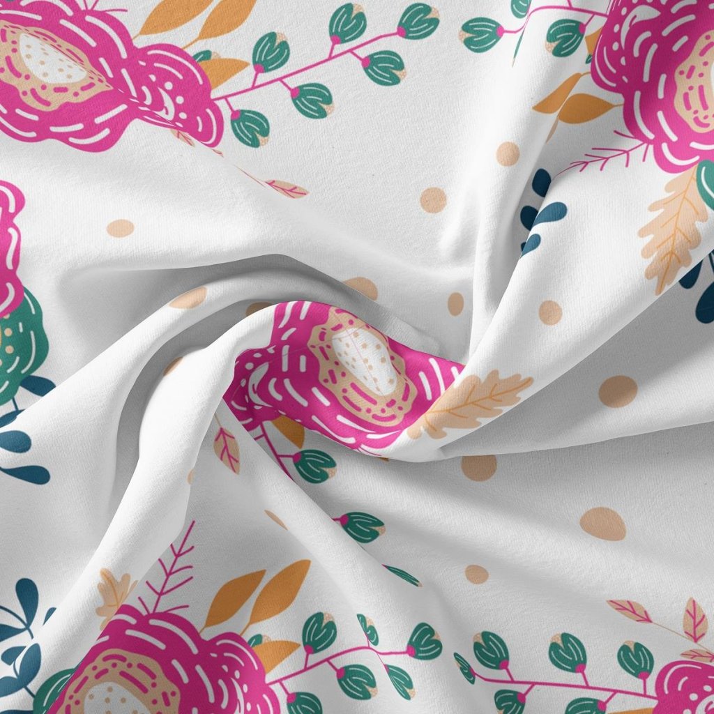  پارچه لباس پارچه باما مدل کرپ بوگاتی طرح گل فانتزی کد 6011256