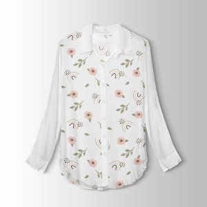 خرید آنلاین پارچه لباس پارچه باما مدل کرپ بوگاتی طرح برگ و گل فانتزی کد 6011324