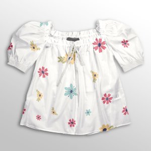 فروش اینترنتی  پارچه لباس پارچه باما مدل کرپ بوگاتی طرح گل رنگ رنگی   کد 6011262