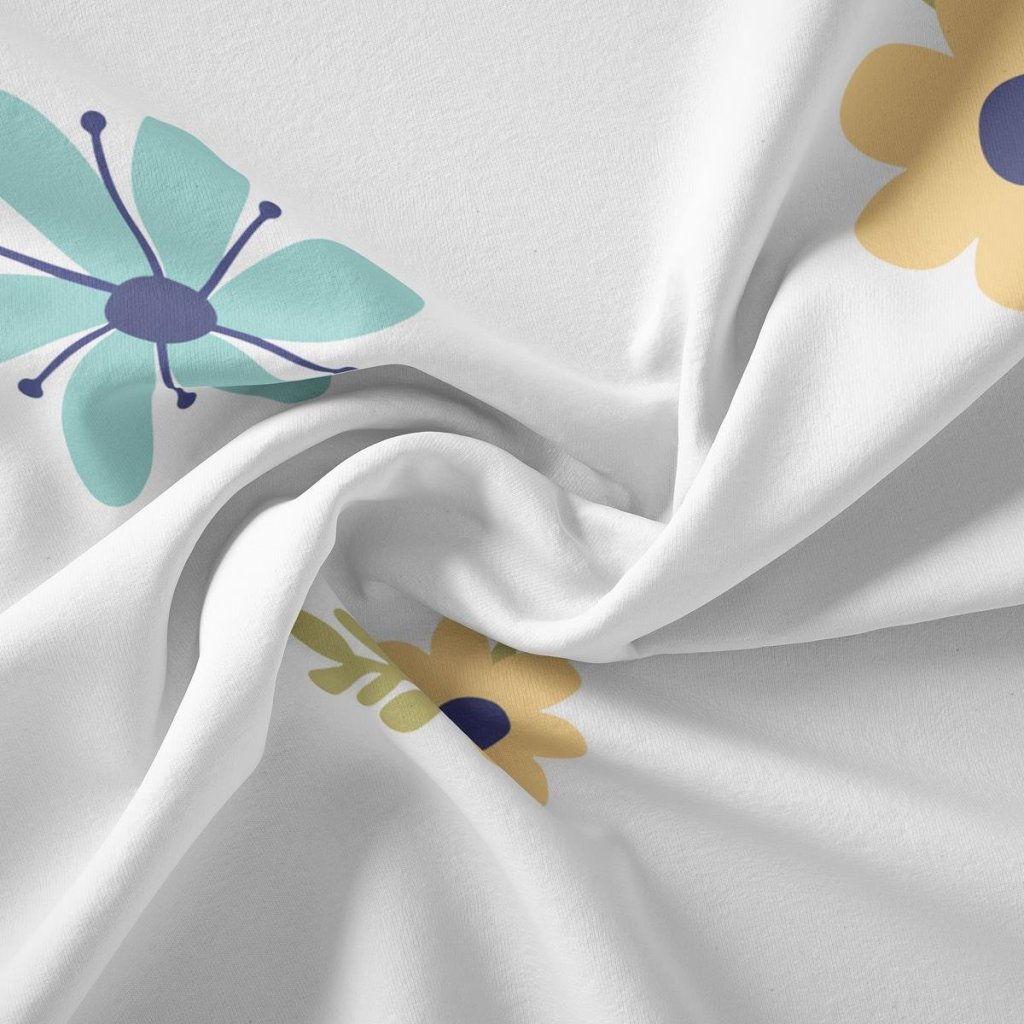 خرید آنلاین  پارچه لباس پارچه باما مدل کرپ بوگاتی طرح گل رنگ رنگی   کد 6011262