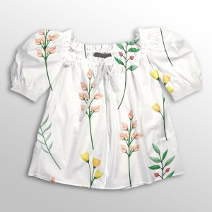 خرید آنلاین پارچه لباس پارچه باما مدل کرپ بوگاتی طرح گل فانتزی کد 6011303