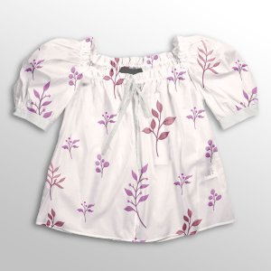 فروش اینترنتی پارچه لباس پارچه باما مدل کرپ بوگاتی طرح برگ و گل آبرنگی کد 6011311