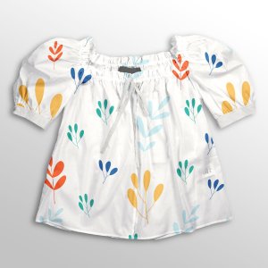 خرید اینترنتی  پارچه لباس پارچه باما مدل کرپ بوگاتی طرح گل ریز  رنگی کد 6011293