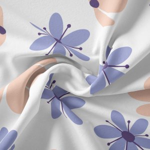 خرید اینترنتی  پارچه لباس پارچه باما مدل کرپ بوگاتی طرح گل گلی کد 6011268