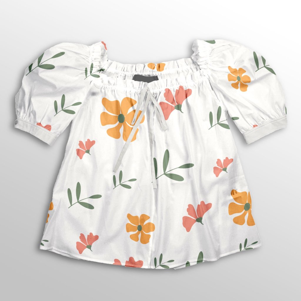 خرید اینترنتی  پارچه لباس پارچه باما مدل کرپ بوگاتی طرح گل و برگ کد 6011273