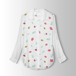 خرید اینترنتی  پارچه لباس پارچه باما مدل کرپ بوگاتی طرح گل و برگ  کد 6011282