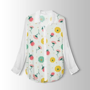 خرید اینترنتی  پارچه لباس پارچه باما مدل کرپ بوگاتی طرح گلهای رنگارنگ کد 6011283