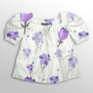 فروش اینترنتی  پارچه لباس پارچه باما مدل کرپ بوگاتی طرح گلهای نقاشی کد 6011289