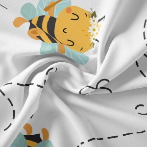 خرید آنلاین    پارچه ملحفه پارچه باما مدل مخمل طرح زنبور وگل  کد 5012004