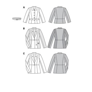 فروش اینترنتی الگو خیاطی کت زنانه بوردا استایل کد 6953 سایز 32 تا 44 متد مولر