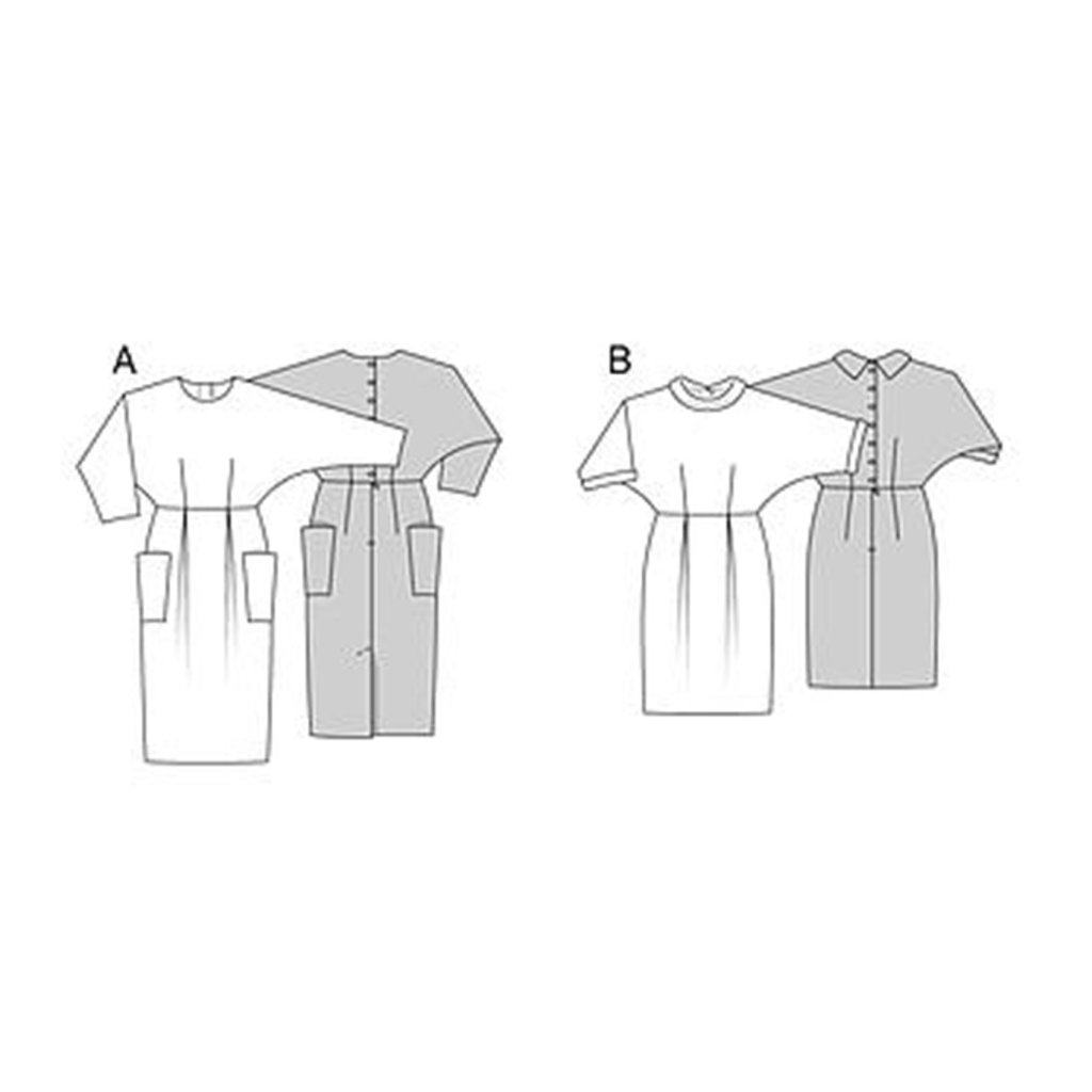 خرید اینترنتی الگو خیاطی پیراهن زنانه بوردا استایل کد 6451 سایز 34 تا 44 متد مولر 