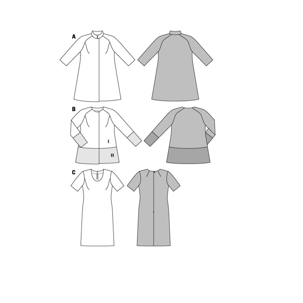خرید اینترنتی الگو خیاطی کت و پیراهن زنانه بوردا استایل کد 7102 سایز 44 تا 58 متد مولر