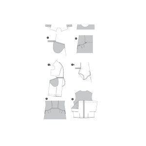 خرید آنلاین الگو خیاطی پیراهن زنانه بوردا استایل کد 7145 سایز 34 تا 46 متد مولر