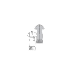 خرید آنلاین الگو خیاطی پیراهن زنانه بوردا استایل کد 7174 سایز 36 تا 44 متد مولر