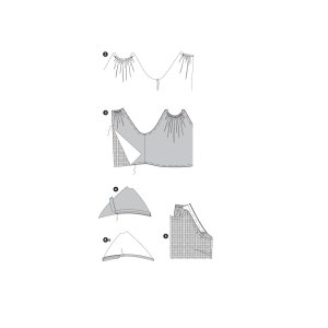 خرید اینترنتی الگو خیاطی پیراهن مجلسی زنانه بوردا استایل کد 7260 سایز 32 تا 44 متد مولر