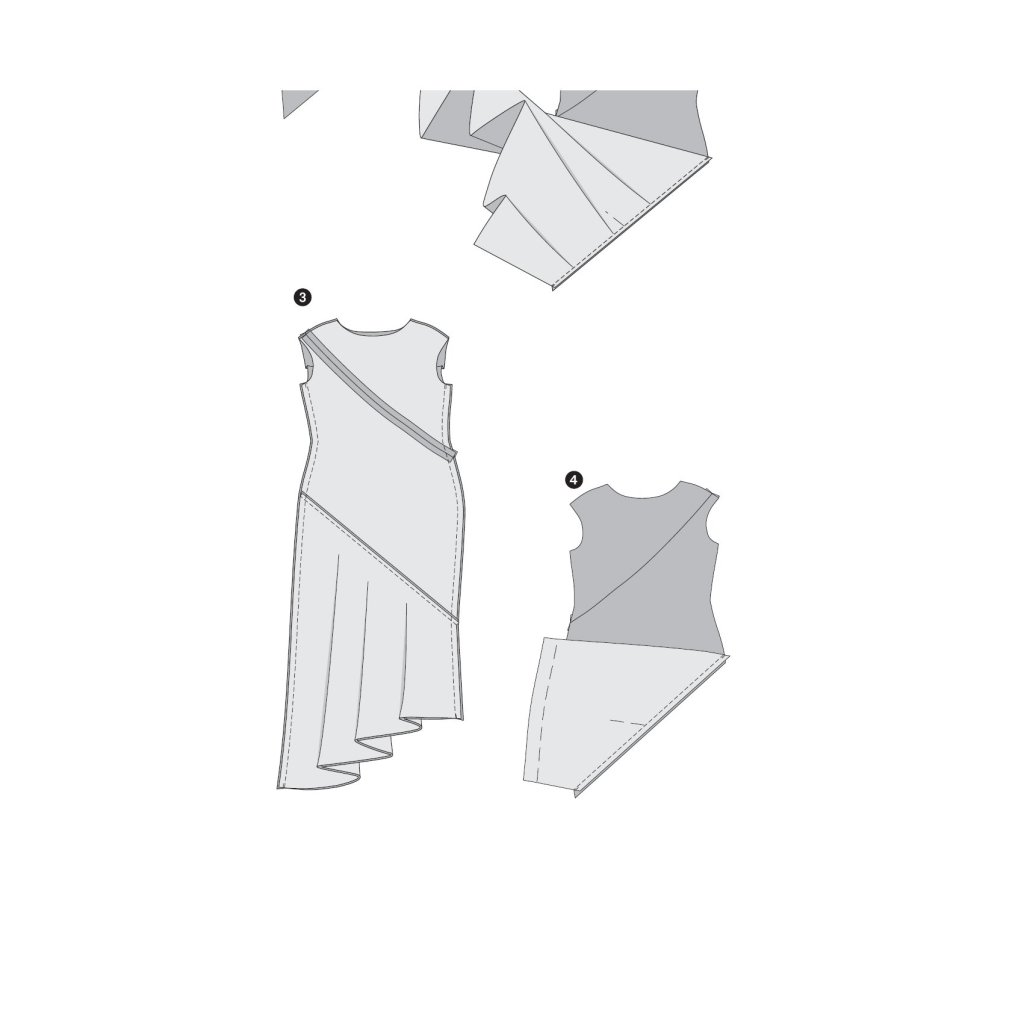 خرید اینترنتی الگو خیاطی پیراهن زنانه بوردا استایل کد 6500 سایز 34 تا 46 متد مولر