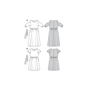 خرید آنلاین الگو خیاطی پیراهن زنانه بوردا استایل کد 6449 سایز 44 تا 54 متد مولر