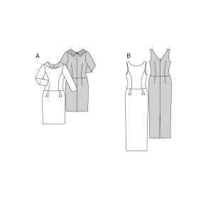 خرید آنلاین الگو خیاطی پیراهن مجلسی زنانه بوردا استایل کد 6585 سایز 34 تا 44 متد مولر