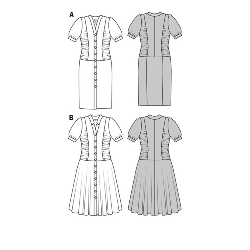 خرید اینترنتی الگو خیاطی پیراهن زنانه بوردا استایل کد 6915 سایز 32 تا 44 متد مولر