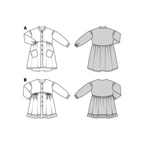 خرید آنلاین الگو خیاطی پیراهن  دخترانه بوردا کیدز کد 9309 سایز 2 تا 7 سال متد مولر