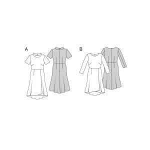 خرید اینترنتی الگو خیاطی پیراهن زنانه بوردا استایل کد 6565 سایز 34 تا 46 متد مولر