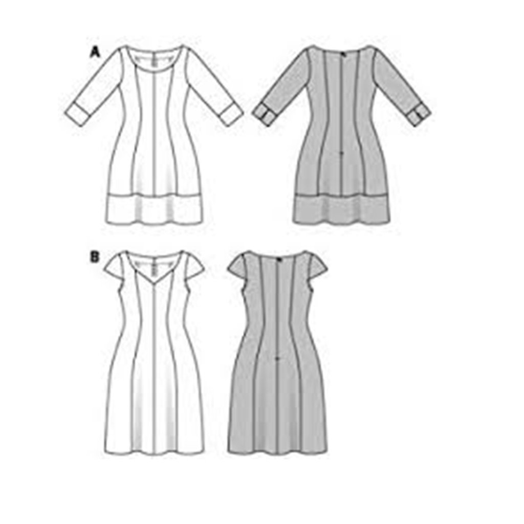 فروش اینترنتی الگو خیاطی پیراهن زنانه بوردا استایل کد 6577 سایز 34 تا 46 متد مولر
