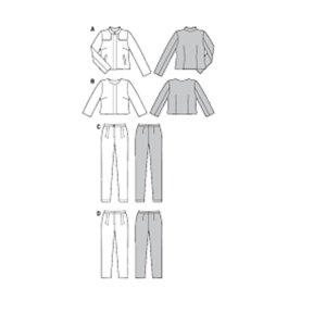 خرید اینترنتی الگو خیاطی کت شلوار زنانه بوردا استایل کد 7236 سایز 32 تا 44 متد مولر
