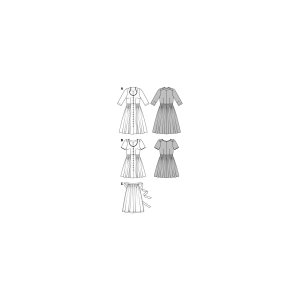 فروش اینترنتی الگو خیاطی پیراهن زنانه بوردا استایل کد 7084 سایز 36 تا 50 متد مولر