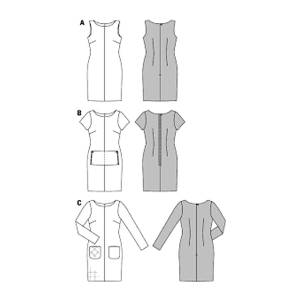 خرید آنلاین الگو خیاطی پیراهن زنانه بوردا استایل کد 6609 سایز 34 تا 46 متد مولر