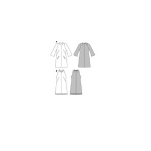 خرید آنلاین الگو خیاطی پیراهن و سارافون زنانه بوردا استایل کد 7114 سایز 36 تا 44 متد مولر