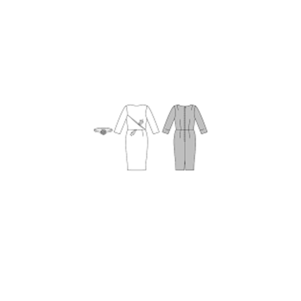 خرید آنلاین الگو خیاطی پیراهن زنانه بوردا استایل کد 7176 سایز 34 تا 44 متد مولر