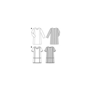 خرید آنلاین الگو خیاطی پیراهن زنانه بوردا استایل کد 6593 سایز 32 تا 44 متد مولر