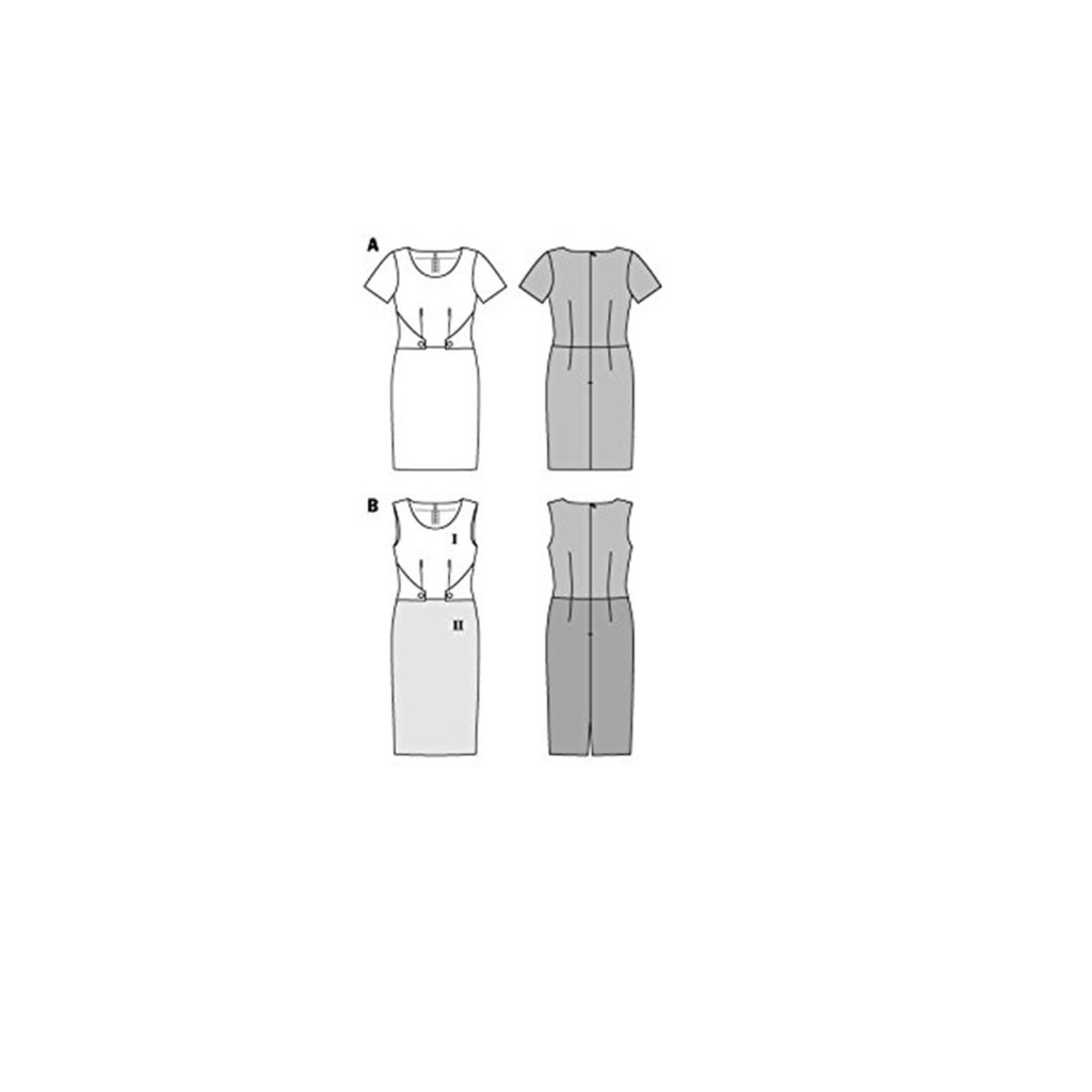 خرید اینترنتی الگو خیاطی پیراهن زنانه بوردا استایل کد 6522 سایز 34 تا 44 متد مولر