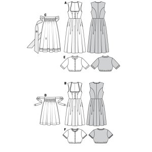 فروش اینترنتی الگو خیاطی لباس محلی زنانه بوردا استایل کد 6268 سایز 34 تا 44 متد مولر