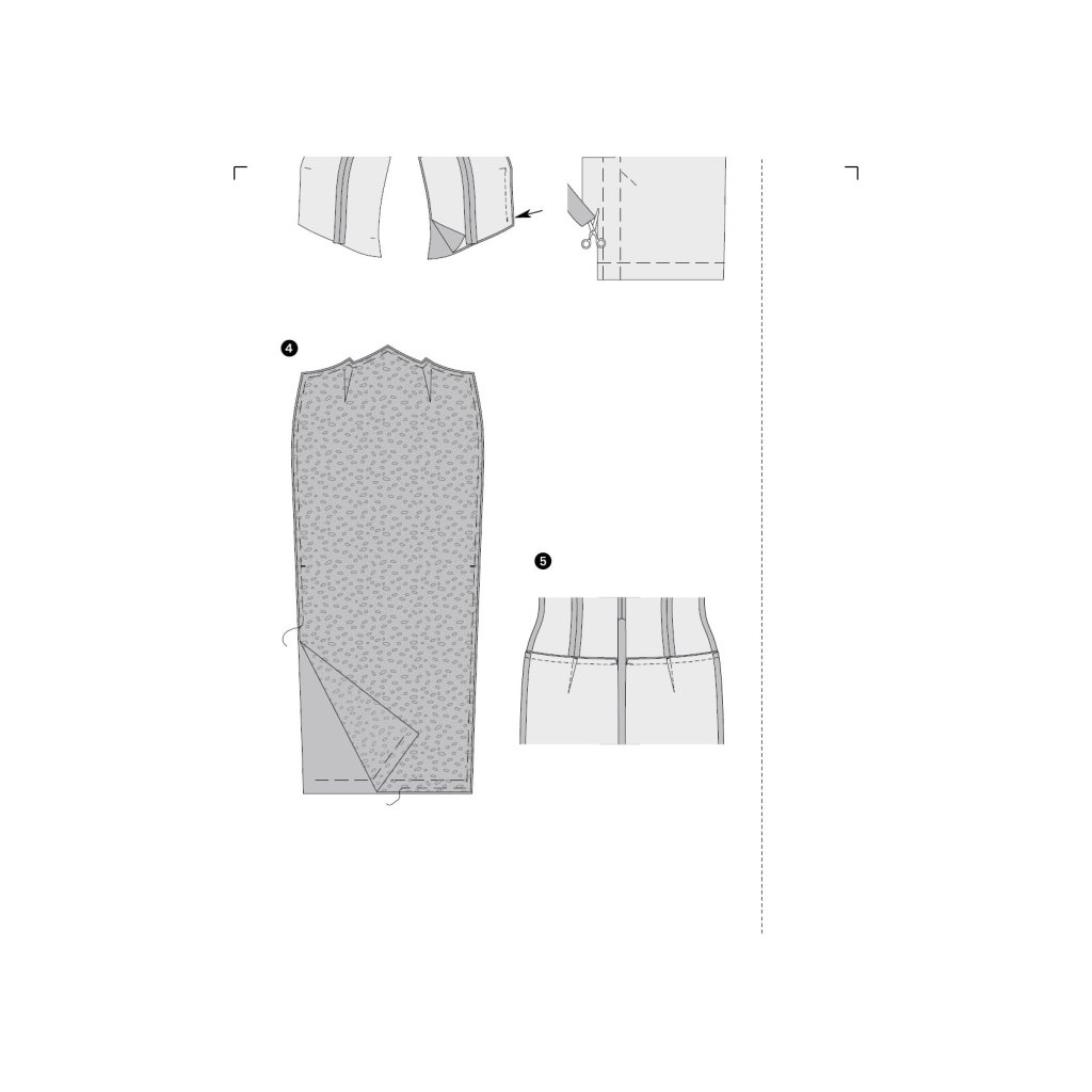 خرید آنلاین الگو خیاطی لباس مجلسی زنانه بوردا استایل کد 6346 سایز 34 تا 44 متد مولر