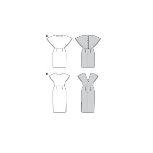 خرید اینترنتی الگو خیاطی پیراهن زنانه بوردا استایل کد 6439 سایز 36 تا 46 متد مولر