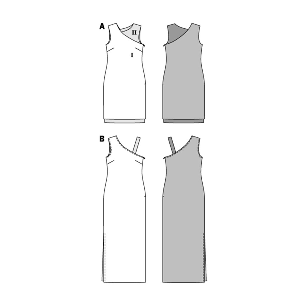 فروش اینترنتی الگو خیاطی پیراهن مجلسی  زنانه بوردا استایل کد 6757 سایز 34 تا 44 متد مولر