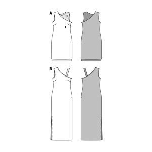 فروش اینترنتی الگو خیاطی پیراهن مجلسی  زنانه بوردا استایل کد 6757 سایز 34 تا 44 متد مولر