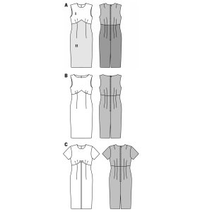 خرید اینترنتی الگو خیاطی پیراهن و سارافون زنانه بوردا استایل کد 7043 سایز 36 تا 46 متد مولر