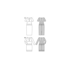 فروش اینترنتی الگو خیاطی پیراهن زنانه بوردا استایل کد 6576 سایز 34 تا 44 متد مولر