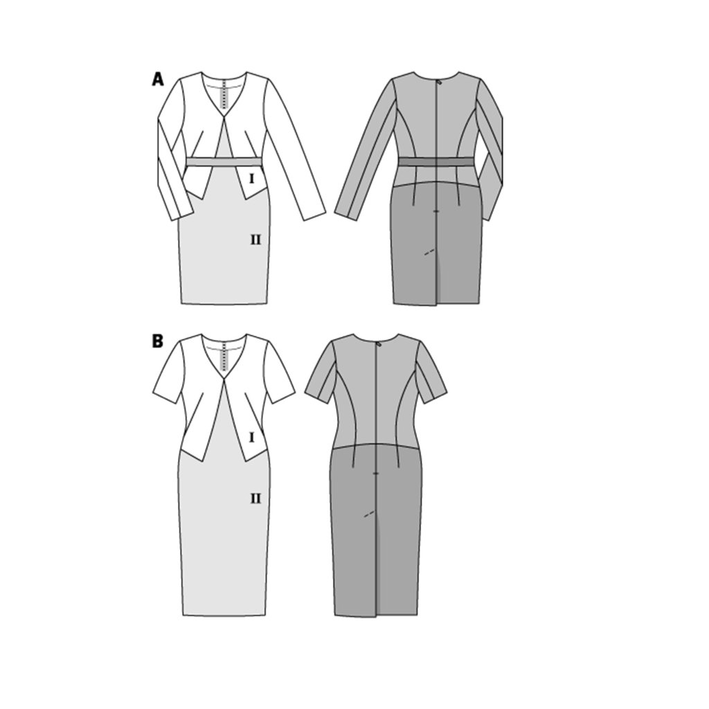 خرید آنلاین الگو خیاطی پیراهن زنانه بوردا استایل کد 6690 سایز 34 تا 46 متد مولر